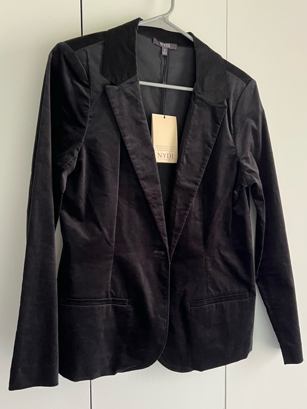 NYDJ Black Velvet Tailored Blazer